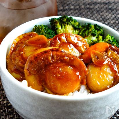 『ほたてガリバタ丼』香りだけでも、ごはんいけます。