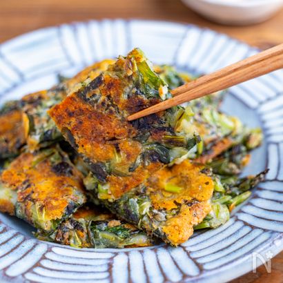 【小松菜嫌いが爆食?!】小松菜チヂミ風