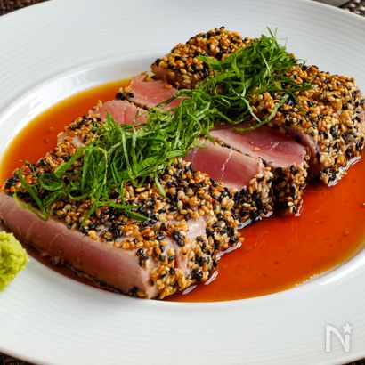 『マグロのごま香るステーキ』ウマさを引き立てる「ごま衣」