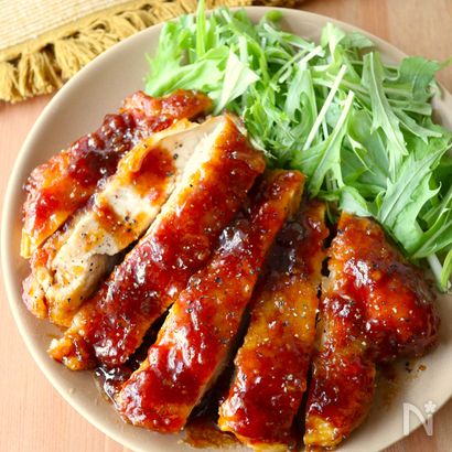 ワンパン10分！【鶏むね肉の甘辛ペッパーチキンステーキ】