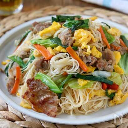 炒めやすい！そうめんで焼きビーフン風