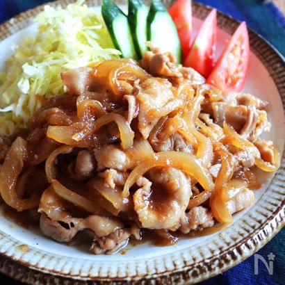 【10分で!定食屋さんの豚肉の生姜焼き】黄金比で簡単やわらか