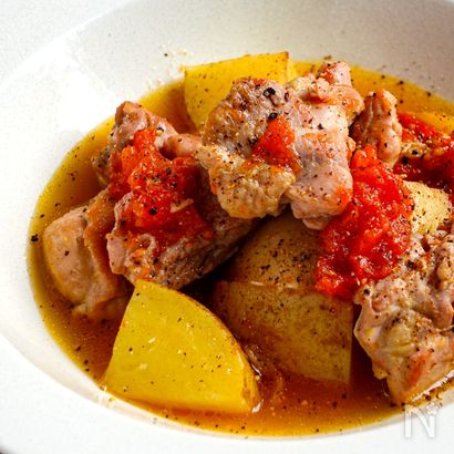 鶏肉とトマトで作る【洋風 鶏トマト肉じゃが】