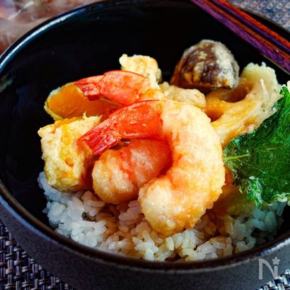 市販の天ぷら粉でお店のような『天丼』作るコツとポイント