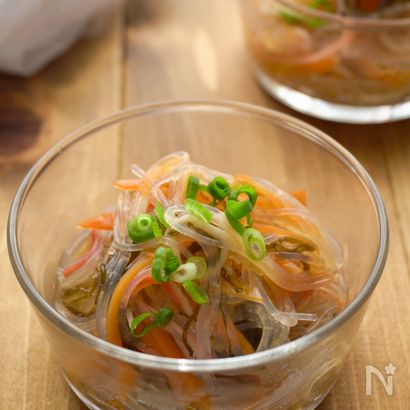 戻さずレンジで1発！もずく春雨サラダ