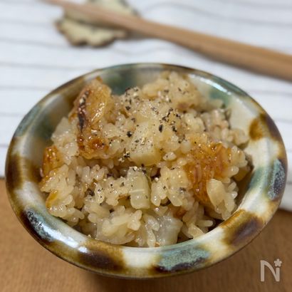 大根とツナと塩昆布の炊き込みご飯