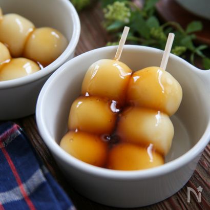 白玉粉でつるん♡みたらし団子♪