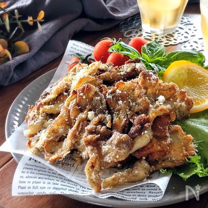 舞茸のザクザク唐揚げ☆コンソメチーズ味。