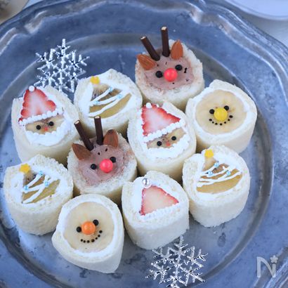 クリスマスパーティーに♪くるくるロールサンドイッチ♡