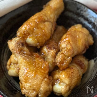 甘辛でやみつき♡鶏手羽元のカレー醤油ダレ