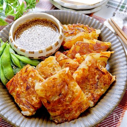 【もちもち♡中華風玉ねぎチヂミ】そのままでも美味しい♪