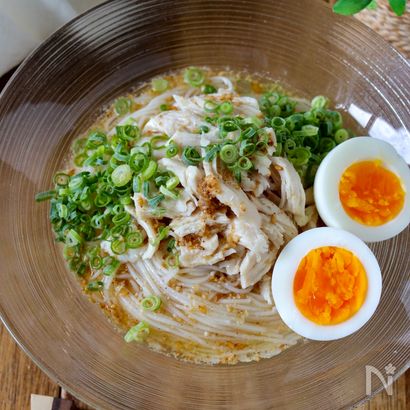 超簡単♪やみつき鶏塩そうめん（ほぼ茹でない！）