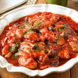 家族大絶賛！【バジル香る♪とろとろなすと鶏肉のトマト煮込み】