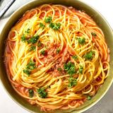 重ねて5分レンジ加熱だけ！【最速！？トマトツナパスタ】