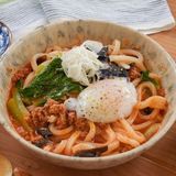 電子レンジで簡単！【トマト担々うどん】