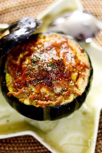 ちっちゃなかぼちゃde簡単グラタン。