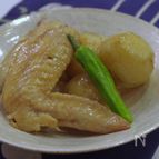 手羽先と菊芋の炒め煮