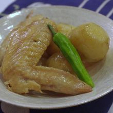 手羽先と菊芋の炒め煮