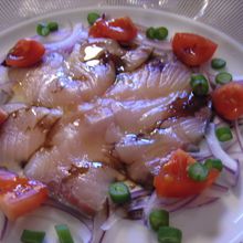 ぶりのカルパッチョ　バルサミコソース