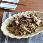 美味しく腸活☆簡単◎たっぷりきのこのガーリック醤油ソテー