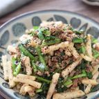 暑い日にパワーを♡長芋とニラとひき肉のスタミナオイスター炒め