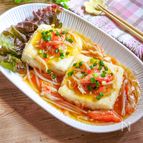 あんたっぷり~カニともやしのあんかけ揚げ出し豆腐
