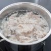 『豚しゃぶとほうれん草と卵のごま生姜和え』10分で♪ヘルシーの工程1
