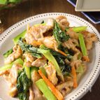 すぐできコク旨♪小松菜と豚肉のマヨ炒め【冷めても◎】