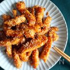最強のおかず!!『鶏むね肉の甘辛ごまスティック』
