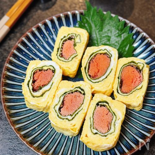 【たらこと海苔のだし巻き卵】ご飯にも冷酒に合う♡