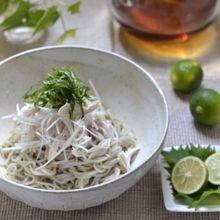 ささみと大葉のすだち蕎麦