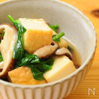 ほうれん草と厚揚げの煮びたし