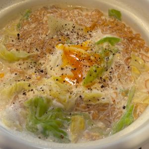mi-koの作ってみた!投稿(春キャベツ入り♪ミルクチキンラーメン)