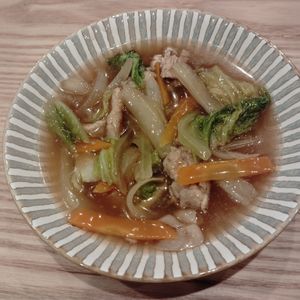 1150882の作ってみた!投稿(豚バラ白菜のあんかけ中華丼)