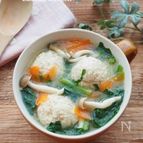 えのき入り鶏団子とほうれん草のおみそ汁（出汁不要・時短）