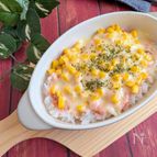 【パックごはん＆コーン缶で5分！】簡単たらこドリア風