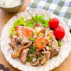 【鮭と舞茸のマヨポン炒め】ぱぱっと作れて旨♡
