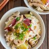 白だしと味噌で極旨《秋野菜の炊き込みご飯》の工程4