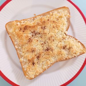milkの作ってみた!投稿(ジャムで簡単！カリカリじゅわっとアップルクランブル風トースト)