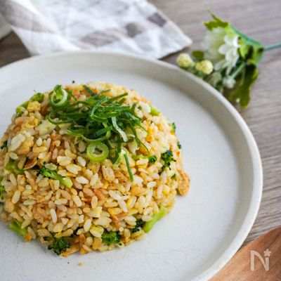 ブロッコリーのガーリック炒飯