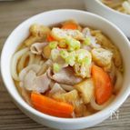 子ども喜ぶ♪豚肉と野菜のきつねうどん