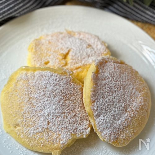 ふわふわ口溶け♡米粉のスフレパンケーキ