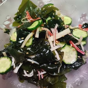 パーフェクトセルの作ってみた!投稿(【きゅうり、わかめ、かにかまの中華風酢の物】パパっとあと一品)