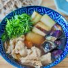 年越しそばにも◎【茄子と長ネギの豚バラつけそば】