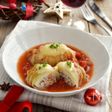チーズがとろ〜り！ロール白菜のトマト煮込み。クリスマスにも♪