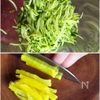 《甘酒で作るヤンニョム風たれで》野菜とお豆の韓国風あえ麺の工程1