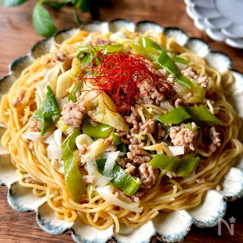 レンジで5分【レンチン上海風焼きそば】味付けは牡蠣だし醤油♪