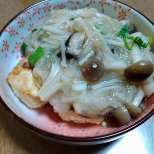 はむすたーの作ってみた!投稿(【揚出し豆腐のみぞれきのこあん】フライパンで楽々♪)