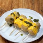 つくねではありません　市販品で作る「串チーズ里芋」