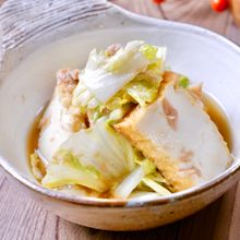 レンジで簡単!無水♡『白菜と厚揚げとツナのあっさり旨煮』